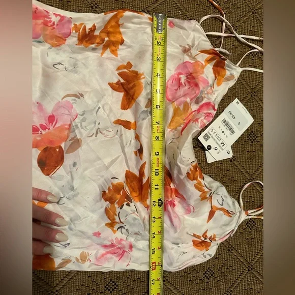 Zara Pink and Orange Floral Mini Dress - Picture 5 of 5
